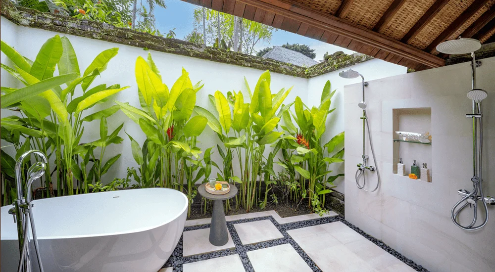 River Pavilion outdoor bathroom